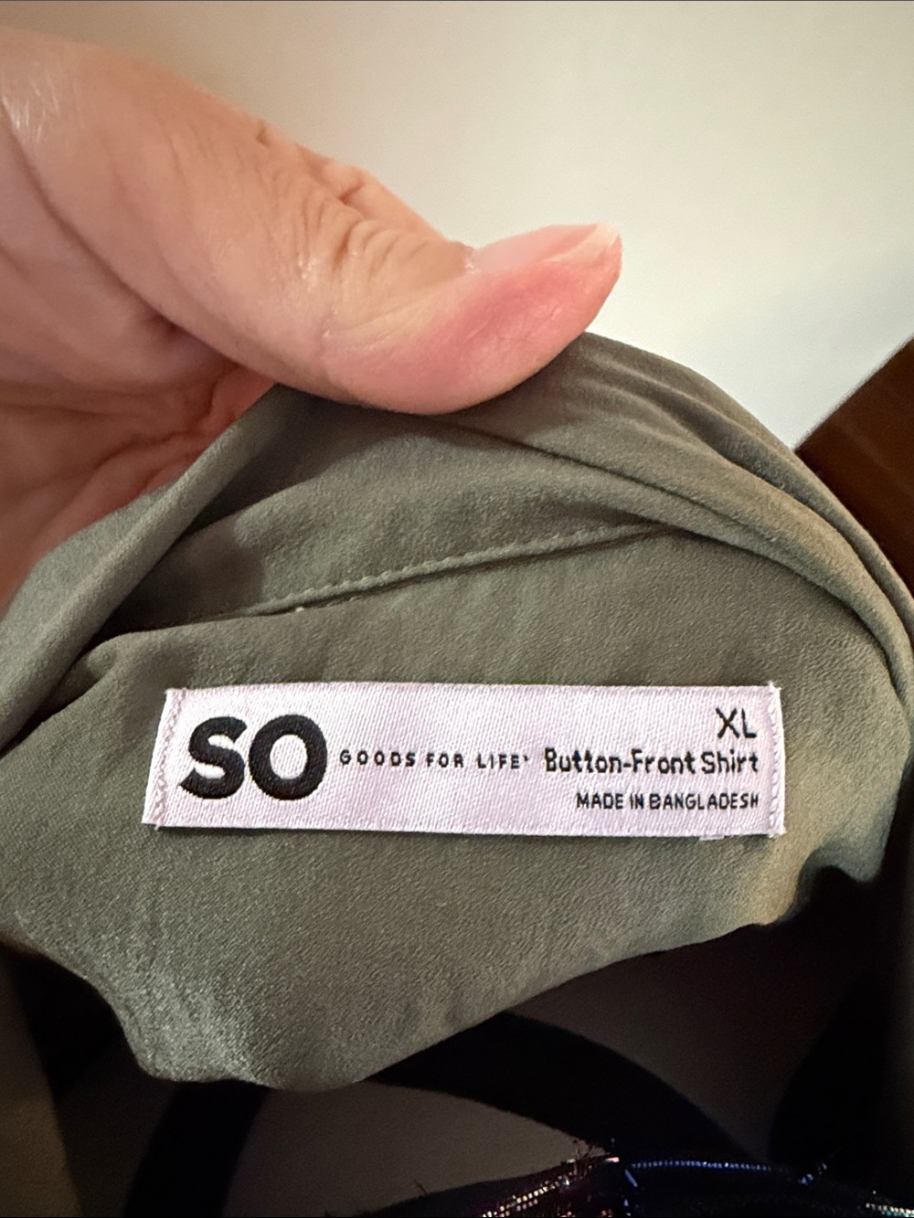 SO Button-Front Bottoms in Olive - Picture 2 of 3